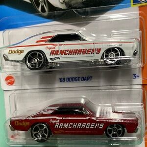 68 Dodge Dart Muscle Mania Car Lot - Red and White